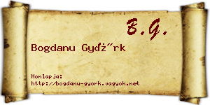 Bogdanu Györk névjegykártya